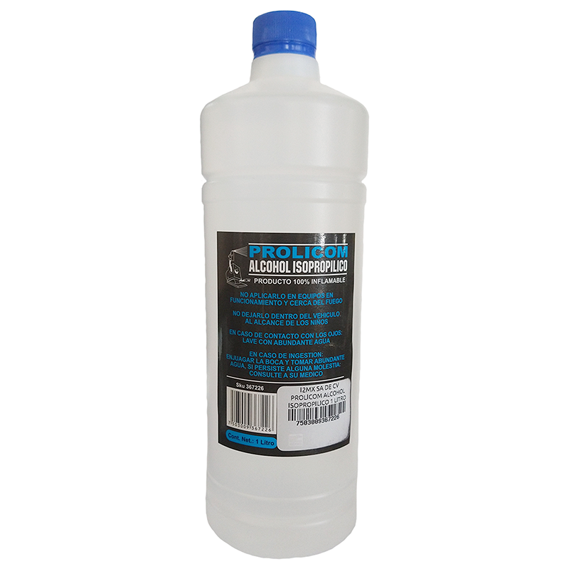 Prolicom Limpieza Alcohol Isopropílico 1L, Producto Empresarial