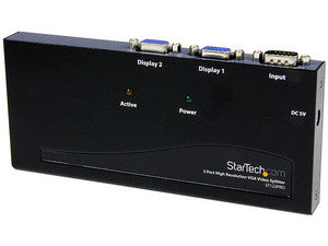 Duplicador Divisor de Video VGA de 4 puertos 350MHz, Splitter Multiplicador 2 Salidas HD15, Montaje en Rack