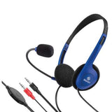 Steren AUD-505 auricular y casco Auriculares Alámbrico Diadema Llamadas/Música Negro, Azul