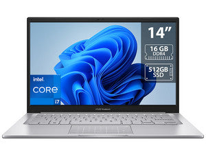 Laptop ASUS Vivobook X1404ZA: Intel Core i7 1255U 4.7 GHz, 16GB DDR4, SSD 512GB, Pantalla 14" LED, Windows 11 Home
