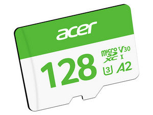 Tarjeta de Memoria Acer MSC300 MicroSDXC UHS-I U1 de 128 GB, Clase 10, Velocidad de Lectura de 90MB/s.