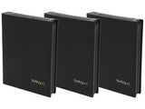 StarTech.com Paquete de 3 Cubiertas Protectoras - Funda de Plástico Disco Duro de 2,5in Pulgadas - Forro - Negro fundas para discos duros externos 2.5 cm (2.5") Funda Plástico Negro