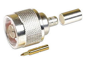 Conector N Macho EPCOM TT-CON-532 para RG-59, 75 Ohm, Níquel, Oro, Teflón, Anillo Plegable