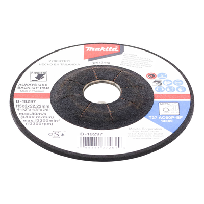 B18297 - Disco de Desbaste / 4 1/2 pulgadas / 8,500 RPM / Metal y Acero / Uso Profesional