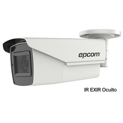 B50-TURBO-ZW - Bala TURBOHD 5 Megapixel / Lente Mot. 2.7 a 13.5 mm / 40 mts IR EXIR / dWDR / 4 Tecnologías (TVI / AHD / CVI / CVBS) / Exterior IP67