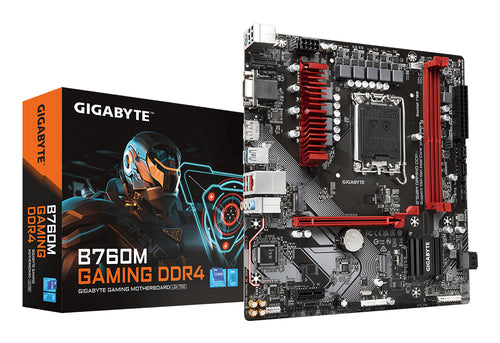 B760M GAMING DDR4 - GIGABYTE B760M GAMING DDR4 Placa base - Soporta CPUs Intel Core de 14ª generación, VRM digital de 6+2+1 fases, hasta 5333MHz DDR4 (OC), 2xPCIe 4.0 M.2, LAN 2.5GbE, USB 3.2 Gen1 placas base Intel LGA 1700 LGA 1700 64 GB