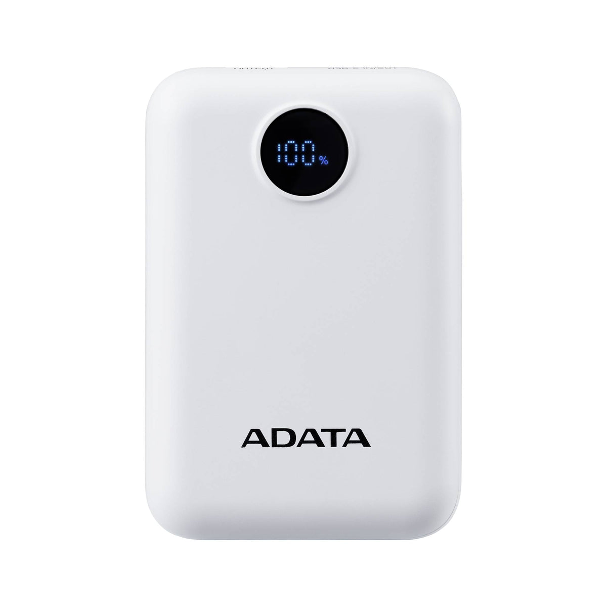 PC10022-12WH - BATERIA DE RESPALDO ADATA POWER BANK C10022 10000MAH ENTRADA USB TIPO C Y USB TIPO A BLANCA PC1002212WH