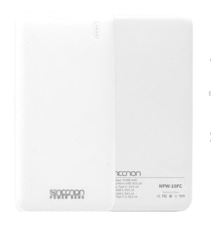 Necnon NPW-10FC Polímero de litio 10000 mAh Negro
