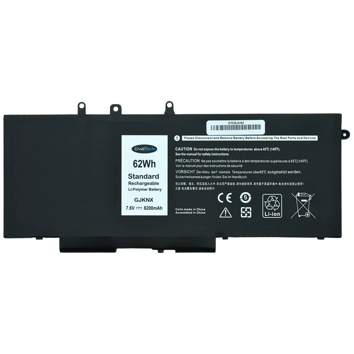 OTDGJKNX - Bateria OVALTECH OTDGJKNX