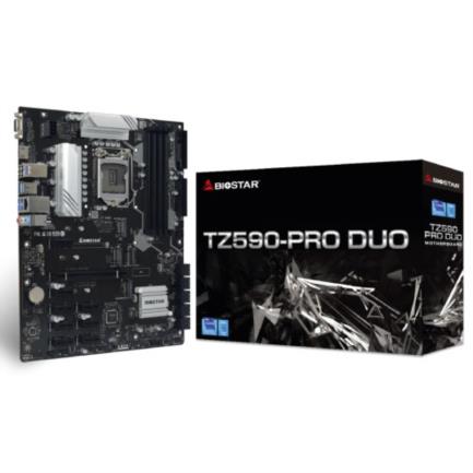 Tarjeta Madre Biostar TZ590PRO DUO 4xDDR4 128GB 3600Mhz PCIe 3.0 M.2 HDMI VGA Intel 10th 11th Gen ATX
