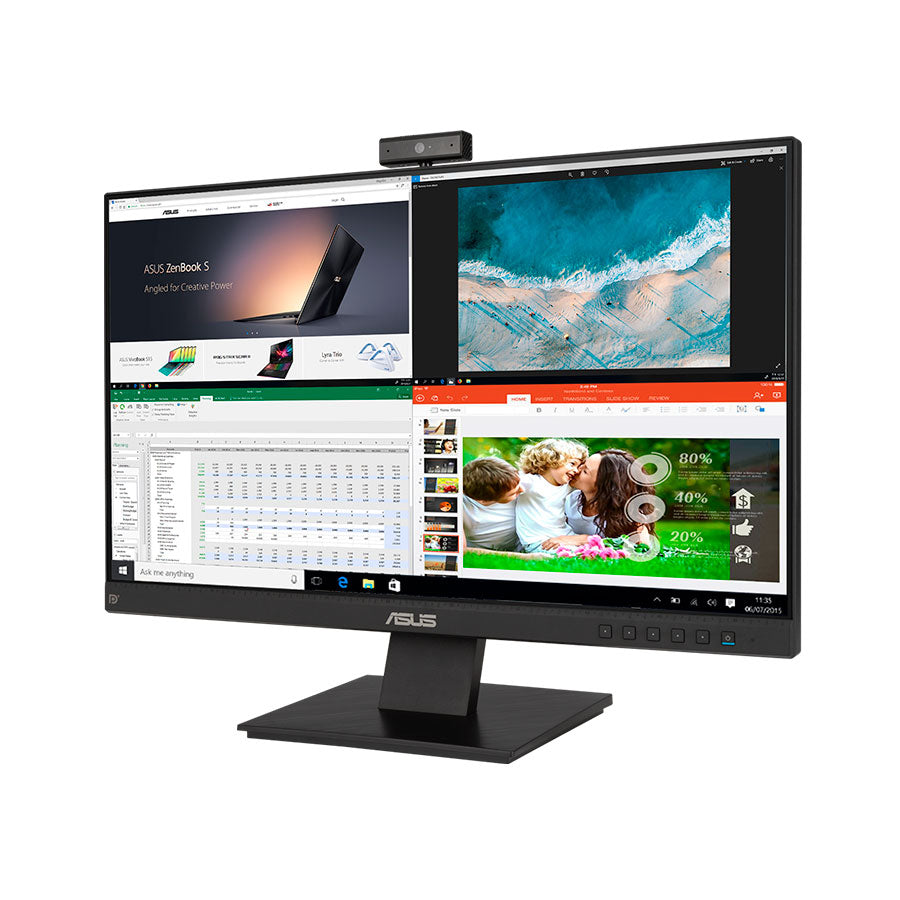 Monitor ASUS BE24EQK 23.8" FullHD IPS con Webcam FullHD, Altavoces Estéreo y Altura Ajustable