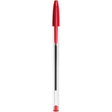 Bolígrafo BIC Cristal Dura+ Punto Mediano 1.0mm Color Rojo C/12 Pzas