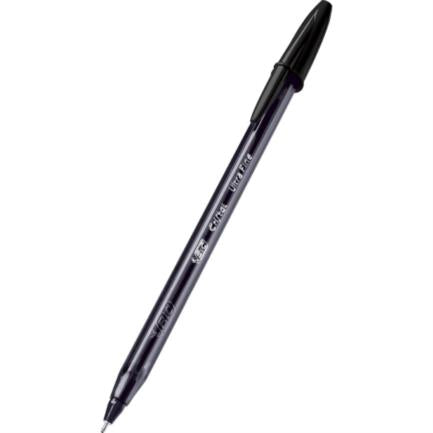 Bolígrafo BIC Cristal Precisión y Suavidad Punto Ultra Fino 0.7mm Color Negro C/12+1 Pzas