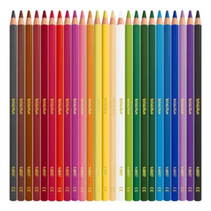 Colores BIC Evolution Largos Mina Gruesa 4mm C/24 Pzas