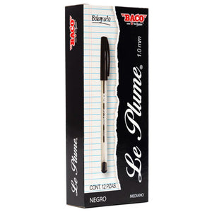 Baco BL001 Negro Bolígrafo Medio 12 pieza(s)