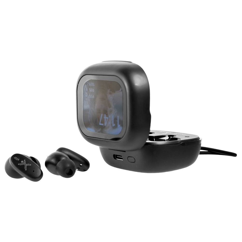 PC-117230 - Audífonos Perfect Choice Inalambricos TWS con Inteligencia Artificial  IA Pantalla táctil Color negro.