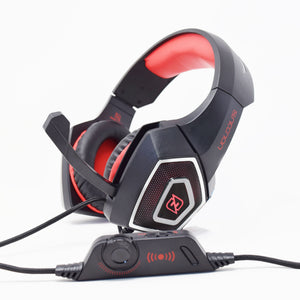 Necnon NBHG-DRAGON Auriculares Alámbrico Diadema Juego Negro, Rojo