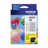 Brother LC-203Y cartucho de tinta 1 pieza(s) Original Alto rendimiento (XL) Amarillo