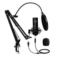Microfono Stelar MC970 de Condensador Filtro Anti-Pop Brazo Articulado Negro