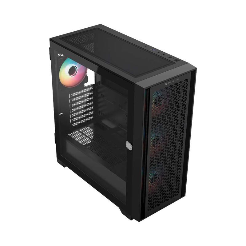 Gabinete Balam Rush Full Torre Carbon 9000 c/USB 3.0/2.0/USB C/4 Vent/Negro, ATX, E-ATX, 360mm CPU