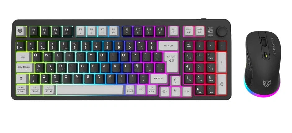 Balam Rush Kit de Teclado y Mouse Gamer Inalámbrico BR-940429, 7200 DPI, RGB, USB-C