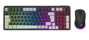 Balam Rush BR-940429 teclado Ratón incluido Juego USB + RF Wireless + Bluetooth Negro, Tenkeyless (80 - 87%), Inalámbrico, LED RGB