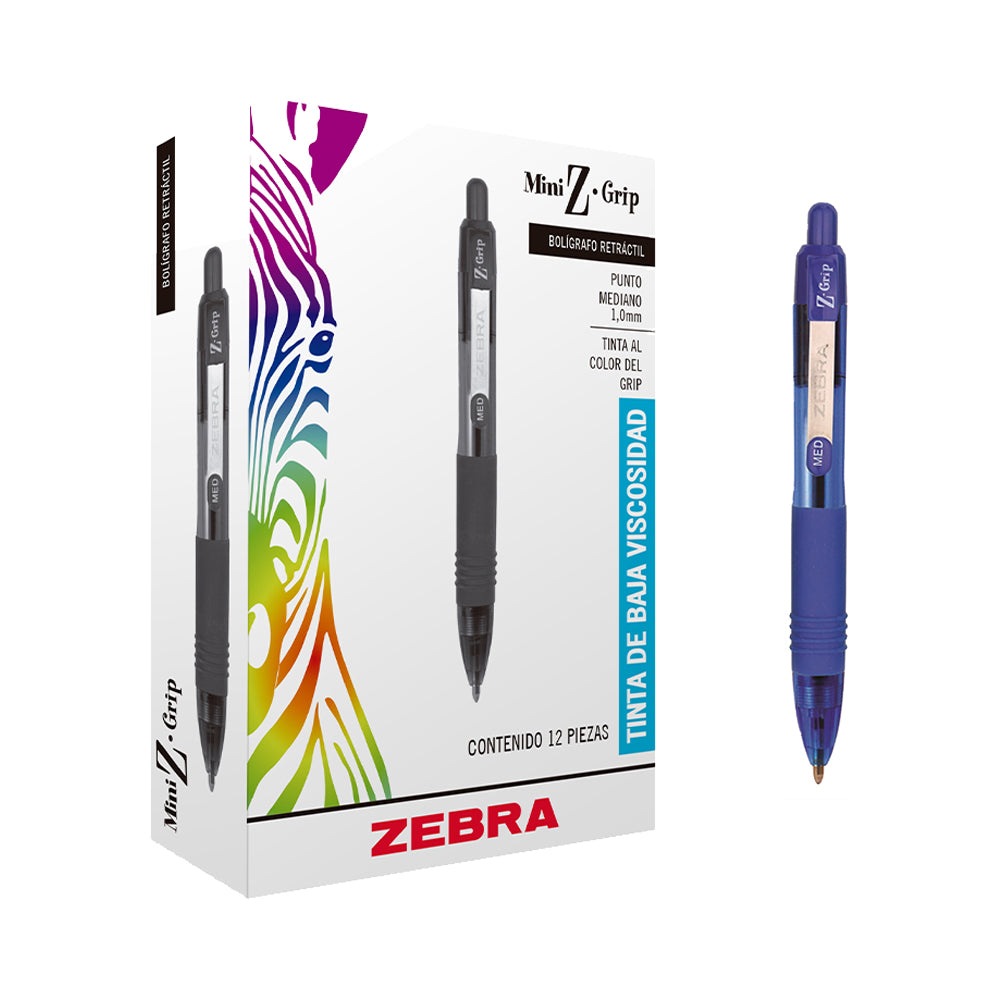 Lapicero Zebra Z-Grip 0.7Mm Color Azul - 1692171 FullOffice.com