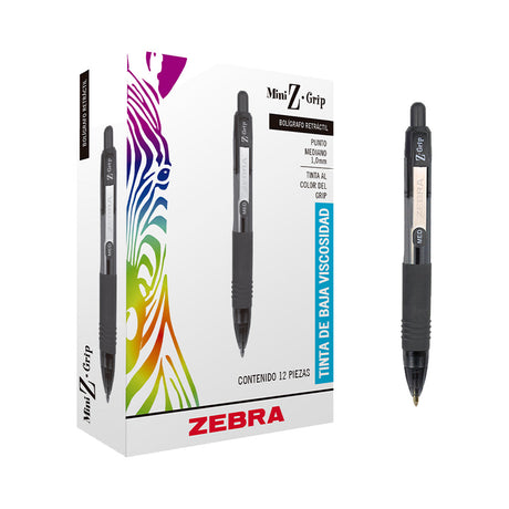 Lapicero Zebra Z-Grip 0.7Mm Color Negro - 6533-00 FullOffice.com