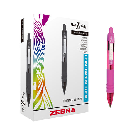 Lapicero Zebra Z-Grip 0.7Mm Color Rosa - 1692261 FullOffice.com