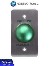 Yli Electronic PBK-818A botón de salida Inalámbrico, Acero inoxidable, 180 g