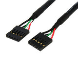 StarTech.com Cable Extensor 60cm IDC 5 pines Conexión a Placa Base Madre - USB 0,6m - Hembra a Hembr