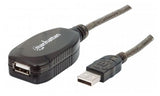 Manhattan Cable de Extensión Activa USB de Alta Velocidad Cable USB 2.0 USB A USB A Macho/Hembra