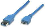 Manhattan Cable para Dispositivos USB Micro-B de SúperVelocidad Cable USB 3.2 Gen 1 (3.1 Gen 1) USB A Micro-USB B Macho/Macho