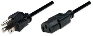 Manhattan Cable de Alimentación Cable Negro Macho Hembra 1,8 m