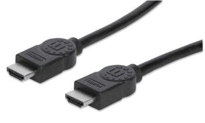 Manhattan Cable HDMI 4K@30 Hz, 1 m, compatible con 1080p y la mayoría de usos 4K (compruebe las especificaciones 4k de s