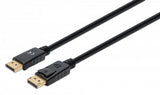 Manhattan Cable DisplayPort 1.4, 8K@60 Hz, 2 m, compatible con 8K, 4K y 1080p, macho a macho, con pestañas de bloqueo, totalmente apantallado, negro, garantía de por vida, equivalente a DP14MM2M Cable Derecho Derecho Oro 1.4