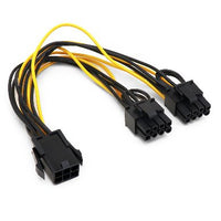 BRobotix 963852 Cables de alimentación interna PCI-E (6-pin) 2 x PCI-E (8-pin) 0,2 m