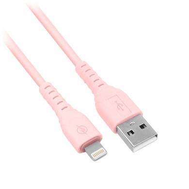 CABLE CARGA RAPIDA LIGHTNING 1.0 METRO PVC COLOR ROSA BROBOTIX - Cables
