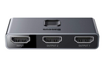 Baseus CAHUB-BC0G divisor de vídeo HDMI 3x HDMI, 3840 x 2160 Pixeles, Negro, Gris