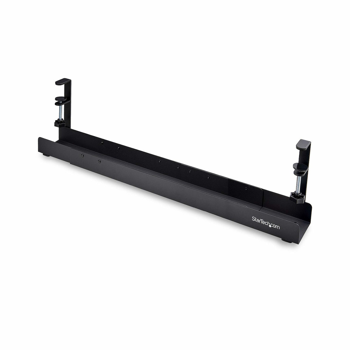 CALB-DESK-CABLE-TRAY - StarTech.com Bandeja Gestionador de Cables Negro - Soporte de Regleta - para Debajo del Escritorio - Ajustable en Longit