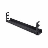 CALB-DESK-CABLE-TRAY - StarTech.com Bandeja Gestionador de Cables Negro - Soporte de Regleta - para Debajo del Escritorio - Ajustable en Longit