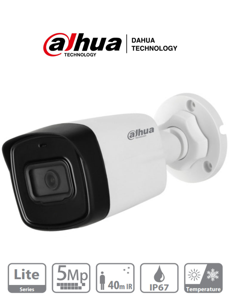 Cámara Bala Dahua Technology DH-HAC-HFW1500TLN-0280B-S2, 5MP, 2.8mm, IR 80m