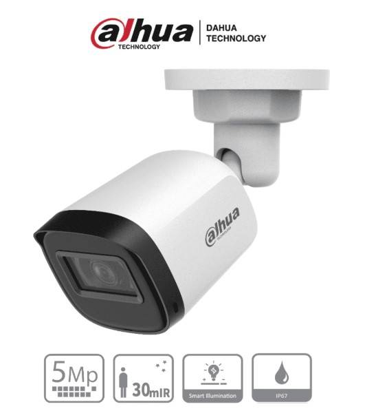 Cámara Bala Analógica Dahua Technology DH-HAC-B1A51N-U-0280B, 5MP, 2.8mm, IR 20m