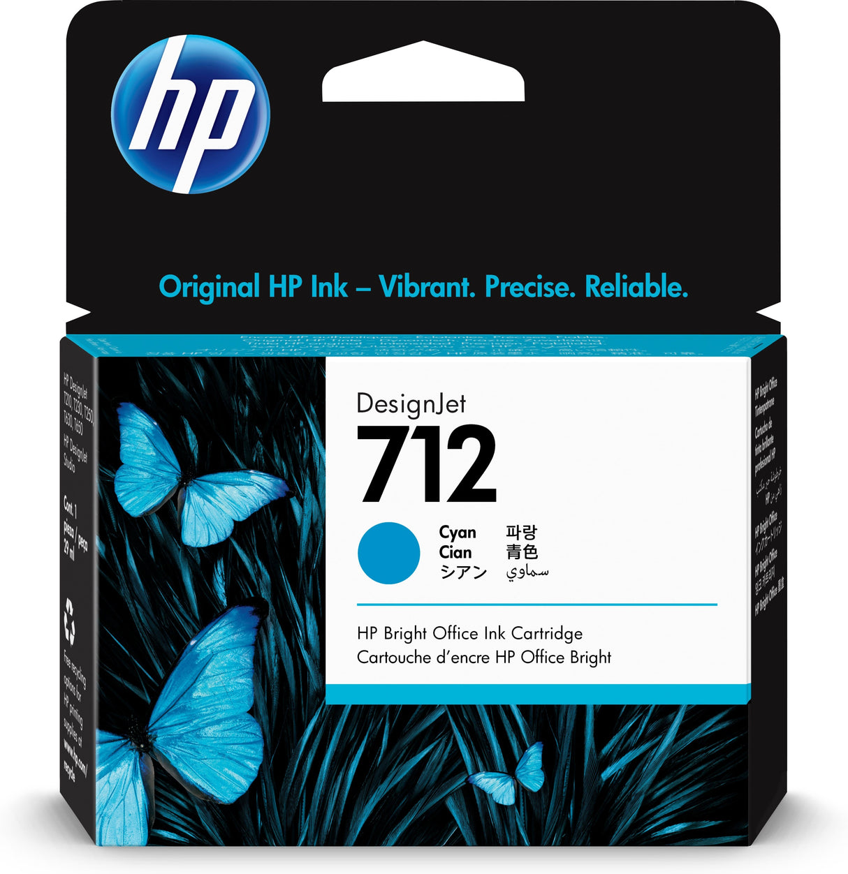 Tinta HP 712, 100ml, Negro, para Impresoras HP