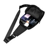 MOCHILA PECHERA CRUZADA VORAGO POLYESTER NEGRA, 3 COMPARTIMENTOS, 15", AJUSTABLE