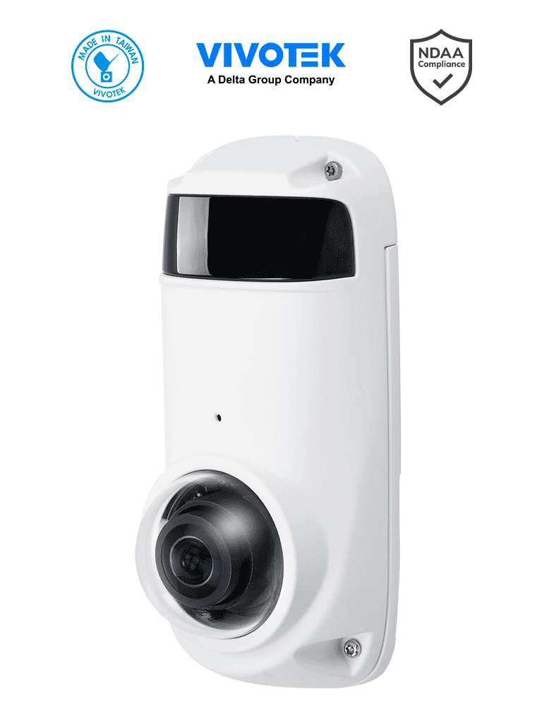 VIVOTEK Cámara IP CC9391-HV 8MP, Visión 180º, IP66, WDR Pro, ONVIF