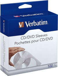 Verbatim Fundas de CD (papel), paq 100 fundas para discos ópticos 100 discos Papel