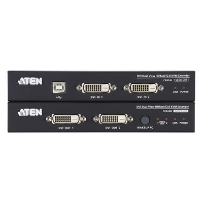 CE624 - Aten Extensor KVM / HDBaseT 2.0 / Dual Display DVI CE624