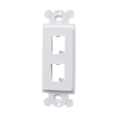 CFG2WH - Marco de Módulo Dúplex / 2 Espacios Mini-Com / Para Placas GFCI Estándar / Color Blanco