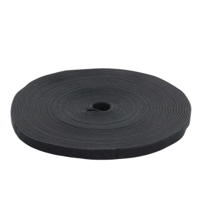 Thorsman Rollo De Velcro 25 Mts Negro CINTHA-B-25M, Ideal Para Oficina